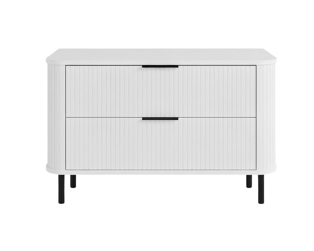 BADEZIMMERSCHRANK : Farbe Weiß, Griff schwarz, Füße schwarz, 100 x 41,5 x 66,7 cm - Schwarz/Weiß, Holzwerkstoff (100/66.7/41.5cm) - 3XE LIVING