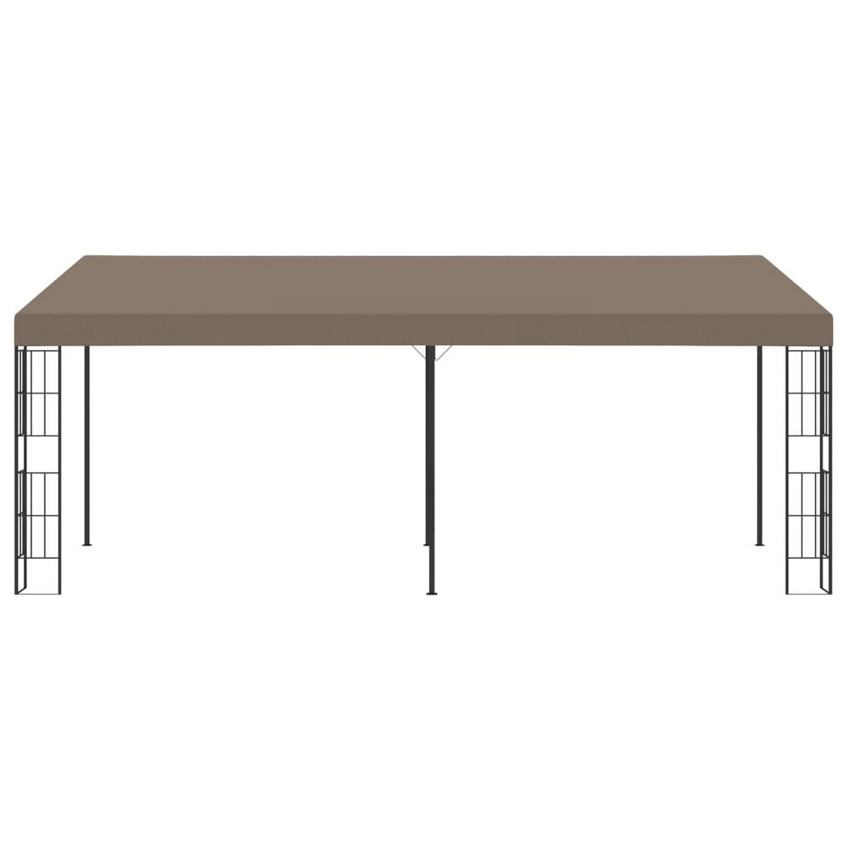 GARTENPAVILLON Pergola LYMP 6x3 m Taupe Stoff - Taupe, Metall (600/262/300cm) - DELUKE