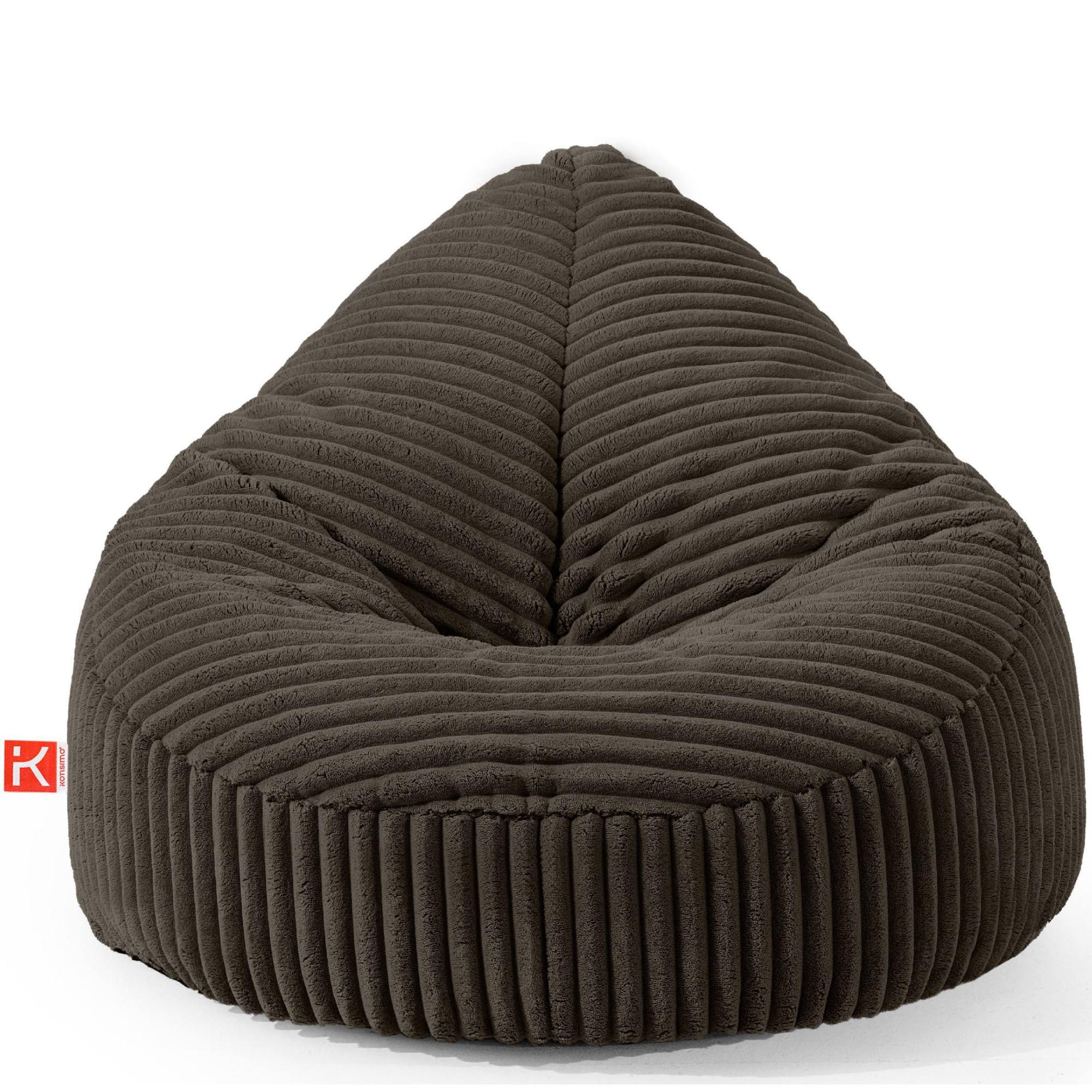 SITZSACK COSMO II aus Kordstoff, Braun - Braun, Textil (85/80/85cm) - KONSIMO®