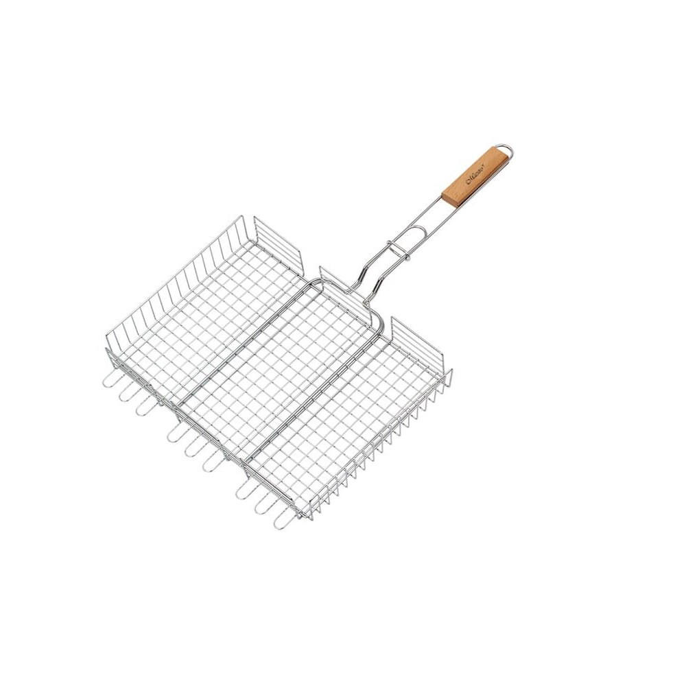 GRILLKORB Silber MR1003 - Silberfarben, Metall (40/30cm) - Maestro 