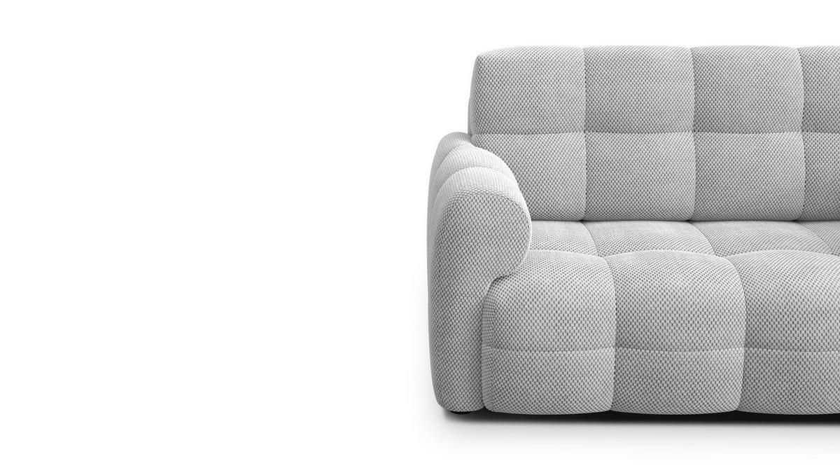 SOFA MELLOW 2-Sitzer, hellgrau - Hellgrau/Schwarz, Holz/Textil (153/87/98cm) - Wozimo