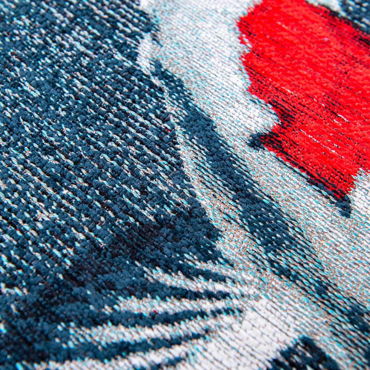 TEPPICH Japanese Pond Pop Koi 100/140 cm - Blau, Textil (100/140cm) - Louis De Poortere