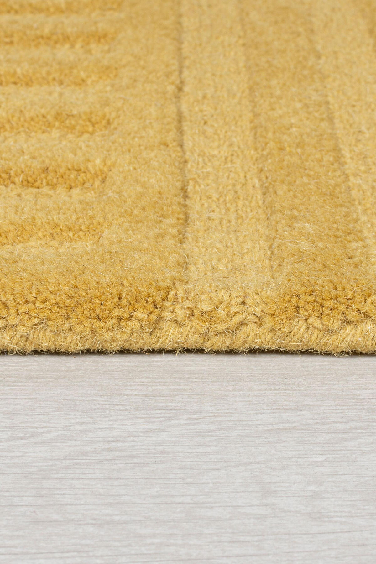 WOLLTEPPICH Pastell-Design, handgetuftet LEVEN BLAKE, Senfgelb 160x230 cm - Currygelb, Textil (160/230cm) - KADIMA DESIGN