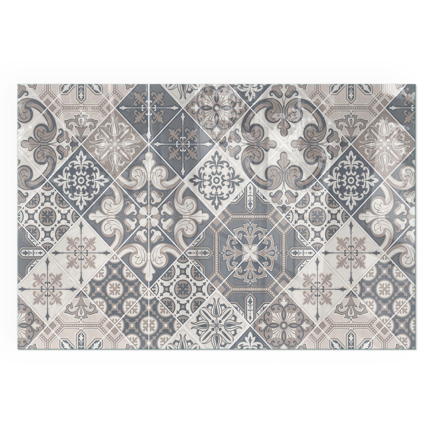 GLASPLATTE für Kamin 120x80 cm - Grau, Glas (120/80/0.4cm) - TULUP