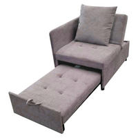 SCHLAFSOFA Leinen Grau mit verstellbarer Rückenlehne und inkl. Kissen - Taupe, Holzwerkstoff/Textil (177/65/68cm) - WISHDOR