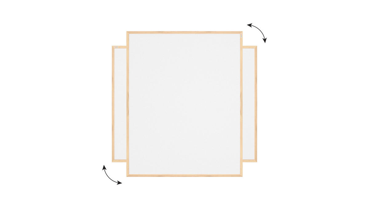 WEISS Pinnwand mit Holz Rahmen 100x80cm - Weiß, Holz (100/80/1.6cm) - ALLboards