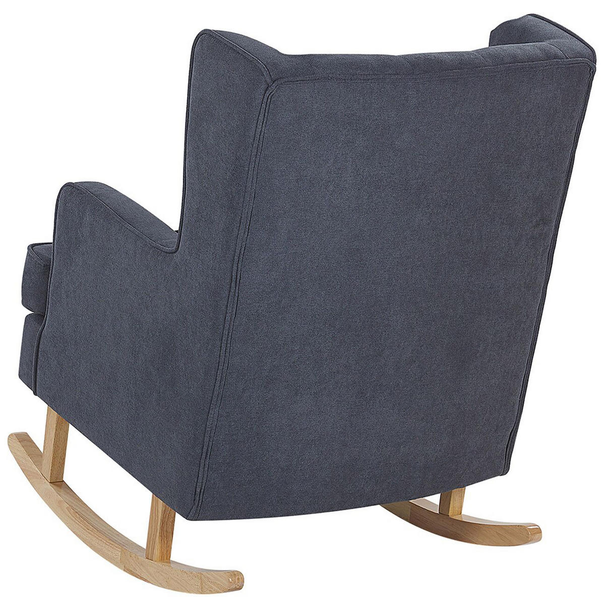SCHAUKELSESSEL Dunkelgrau Trondheim - Hellbraun/Grau, Textil (72/97/83cm) - Beliani