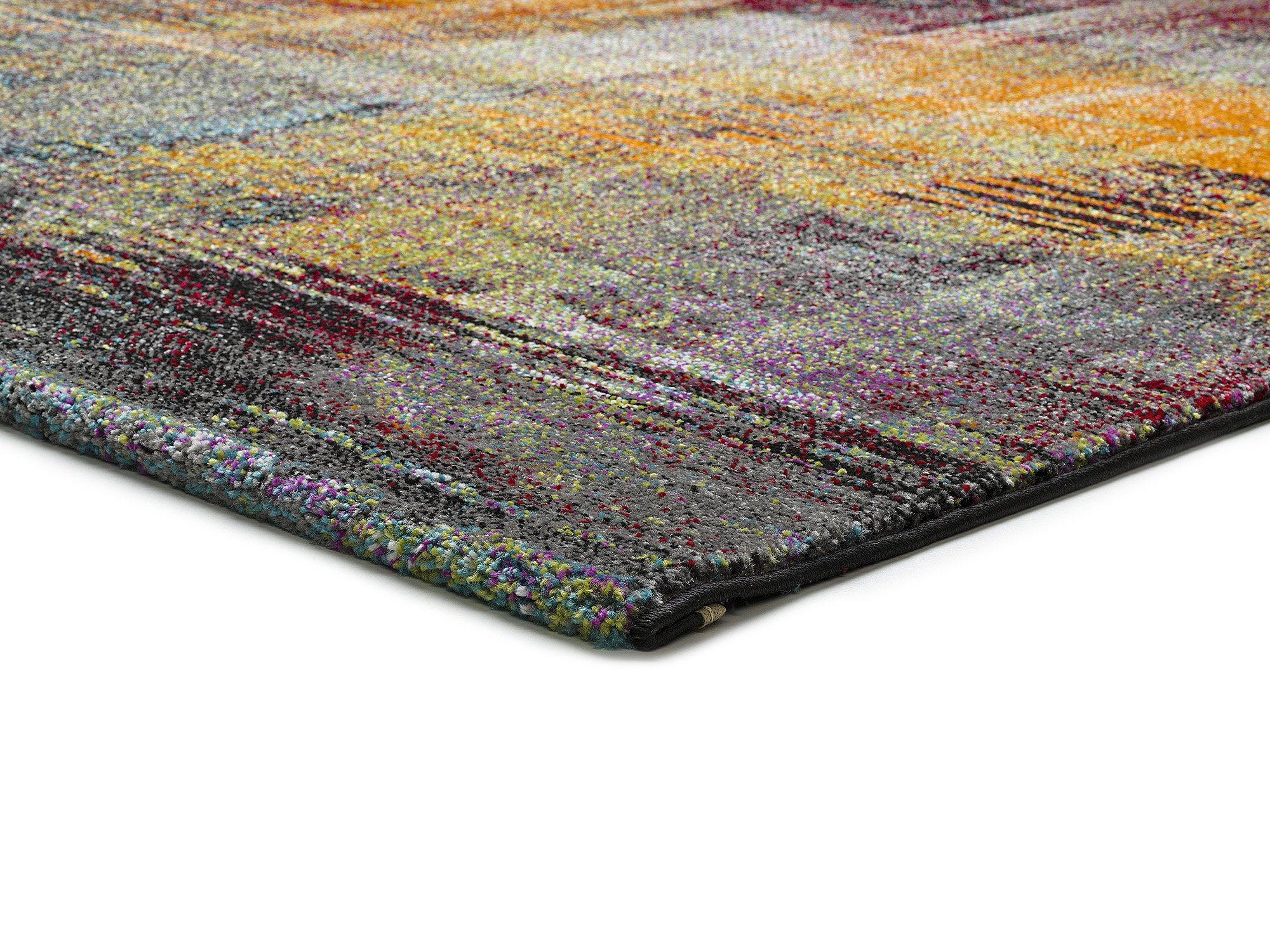 WEBTEPPICH Mehrfarbig Bianca 120/170 cm - Anthrazit/Rot, Naturmaterialien/Textil (120/170cm) - Atticgo