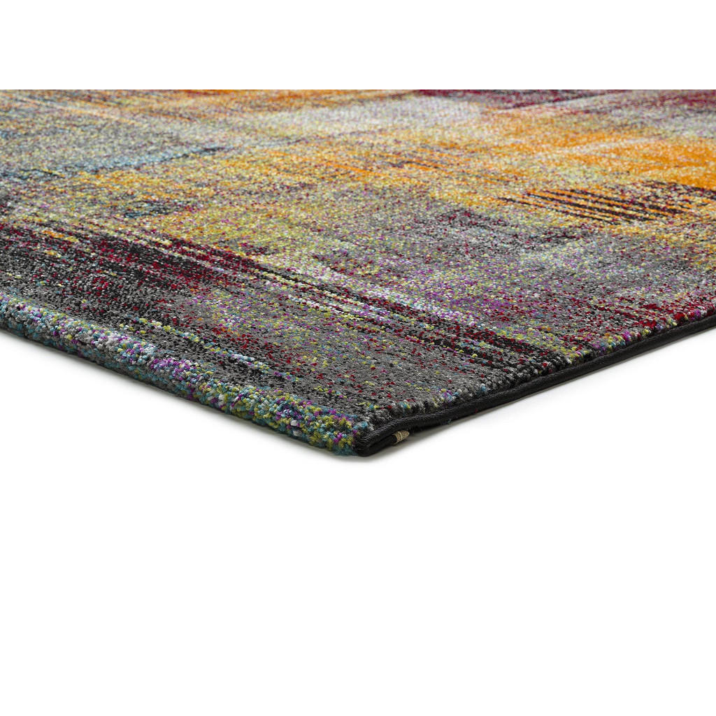 Thumbnail - Atticgo Webteppich, Mehrfarbig, Orange, Rot, Anthrazit, Textil, Abstrakt, Rechteckig, 160x230 cm, Oeko-Tex® Standard 100...
