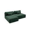 ECKSOFA mit Schlaffunktion Grüne - Waldgrün, Textil (236/148cm) - Furnisell