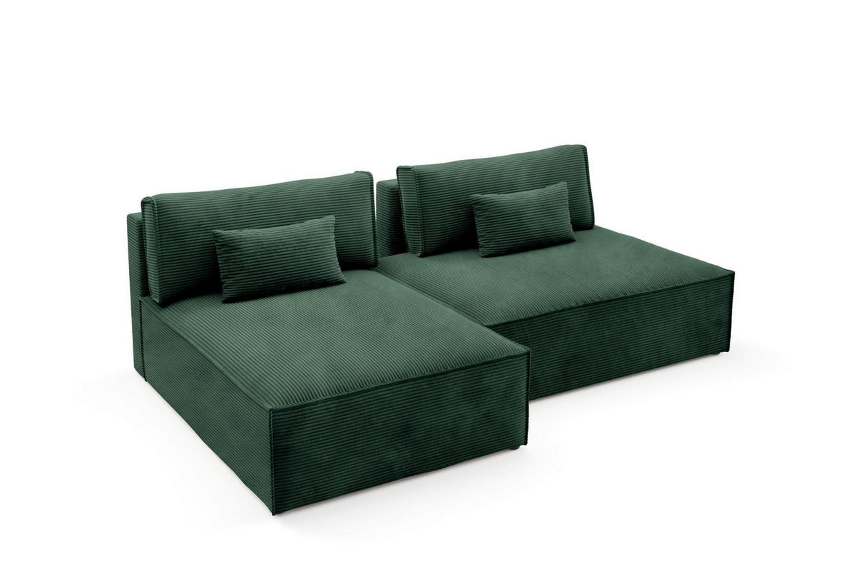 ECKSOFA mit Schlaffunktion Grüne - Waldgrün, Textil (236/148cm) - Furnisell