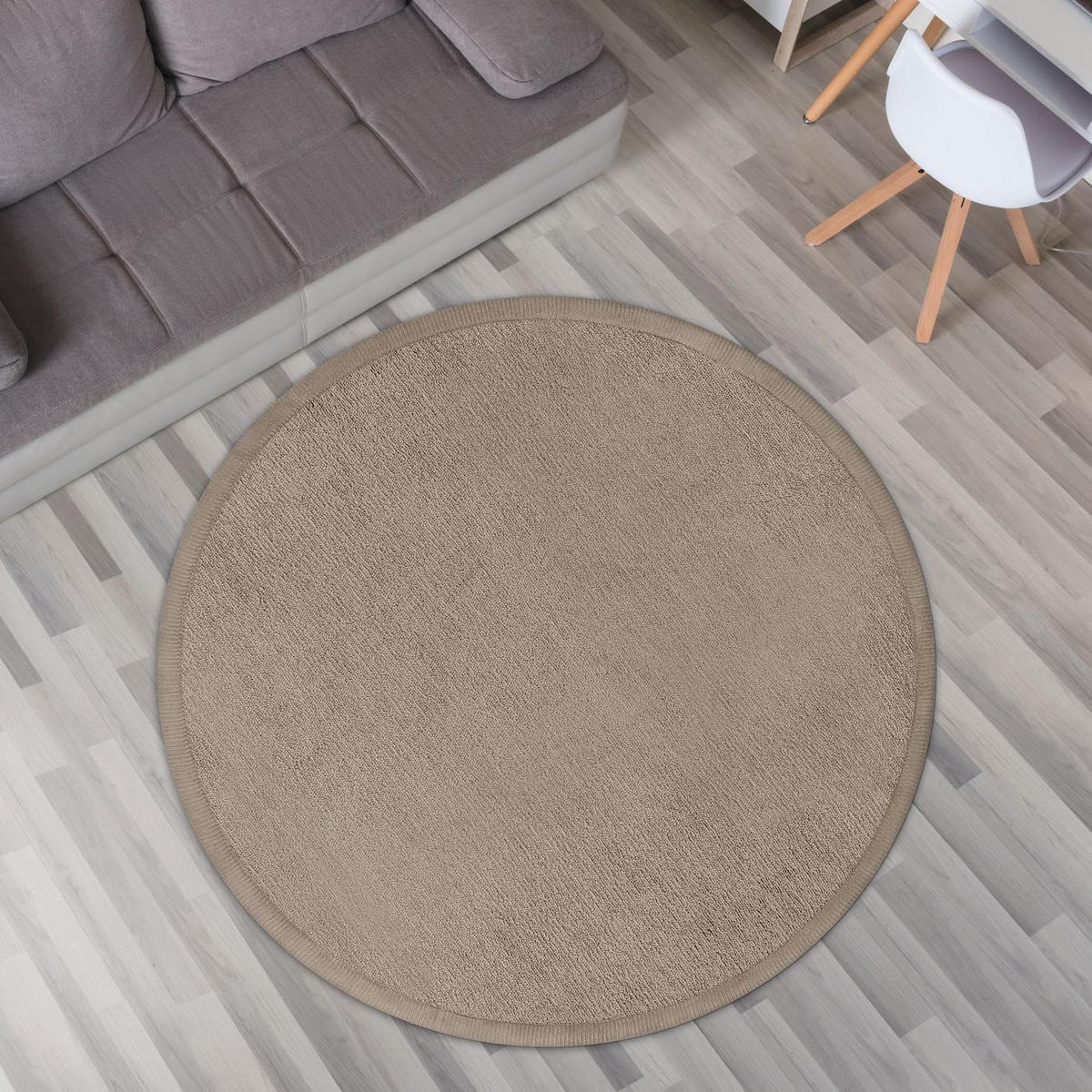 KINDERTEPPICH Beige Ø 80 cm - Beige, Kunststoff (80/80cm) - TT Home