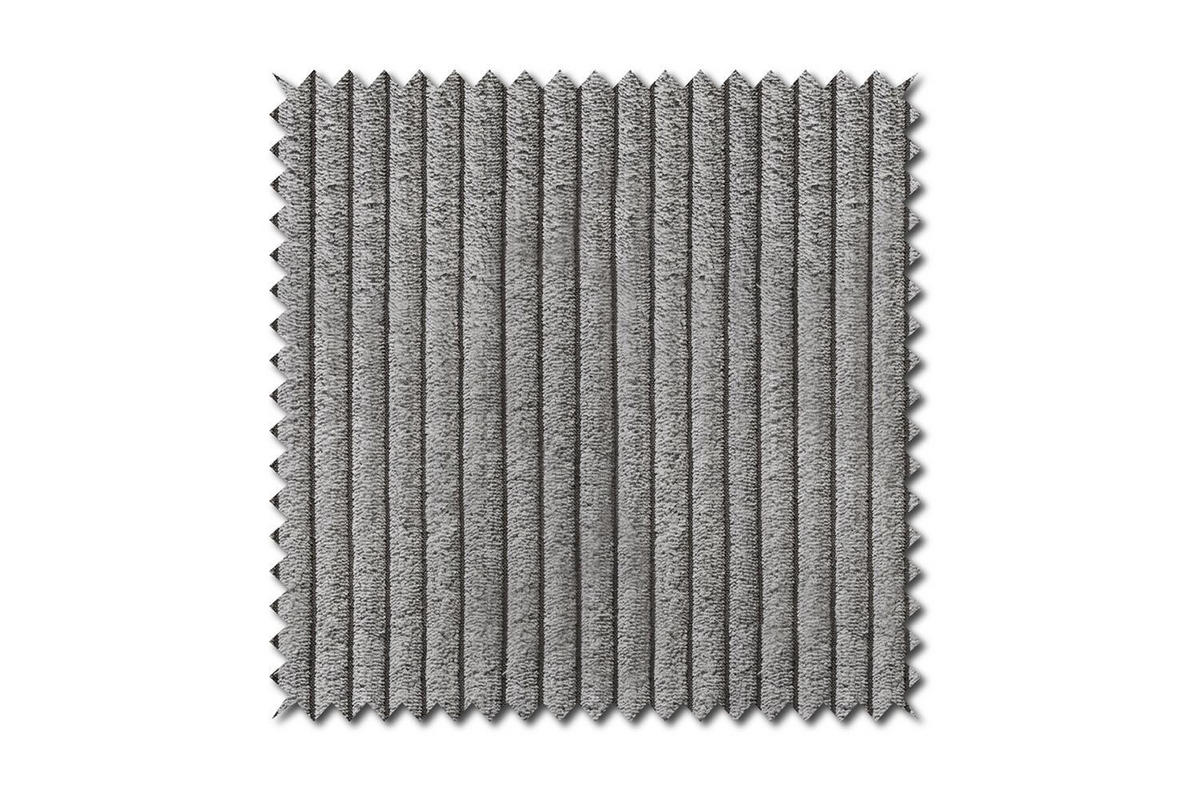 SOFA CELESTE Grau Cord - Schwarz/Grau, Kunststoff/Textil (302/72/114cm) - KAWOLA