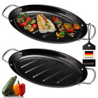 FISCH-GRILLPFANNE 2er-Set, schwarz, Metall - Schwarz, Metall (39.5/3.5/20.5cm) - bremermann