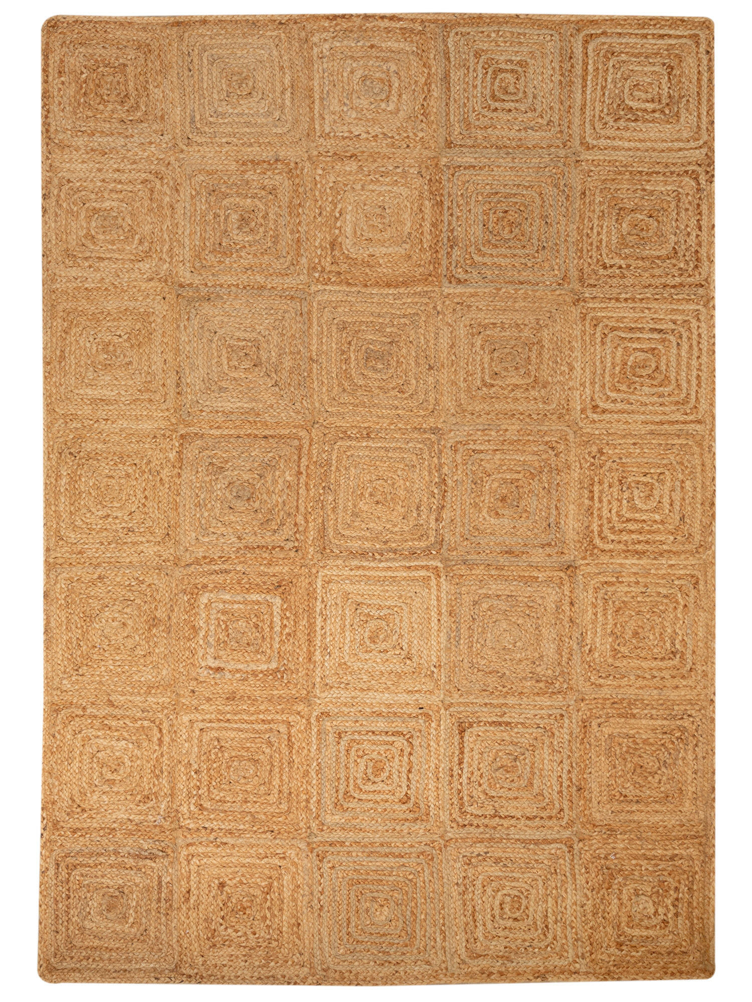 FLACHGEWEBETEPPICH 200/290 cm Goa Quadrate - Naturfarben, Naturmaterialien (200/290cm) - Steffensmeier