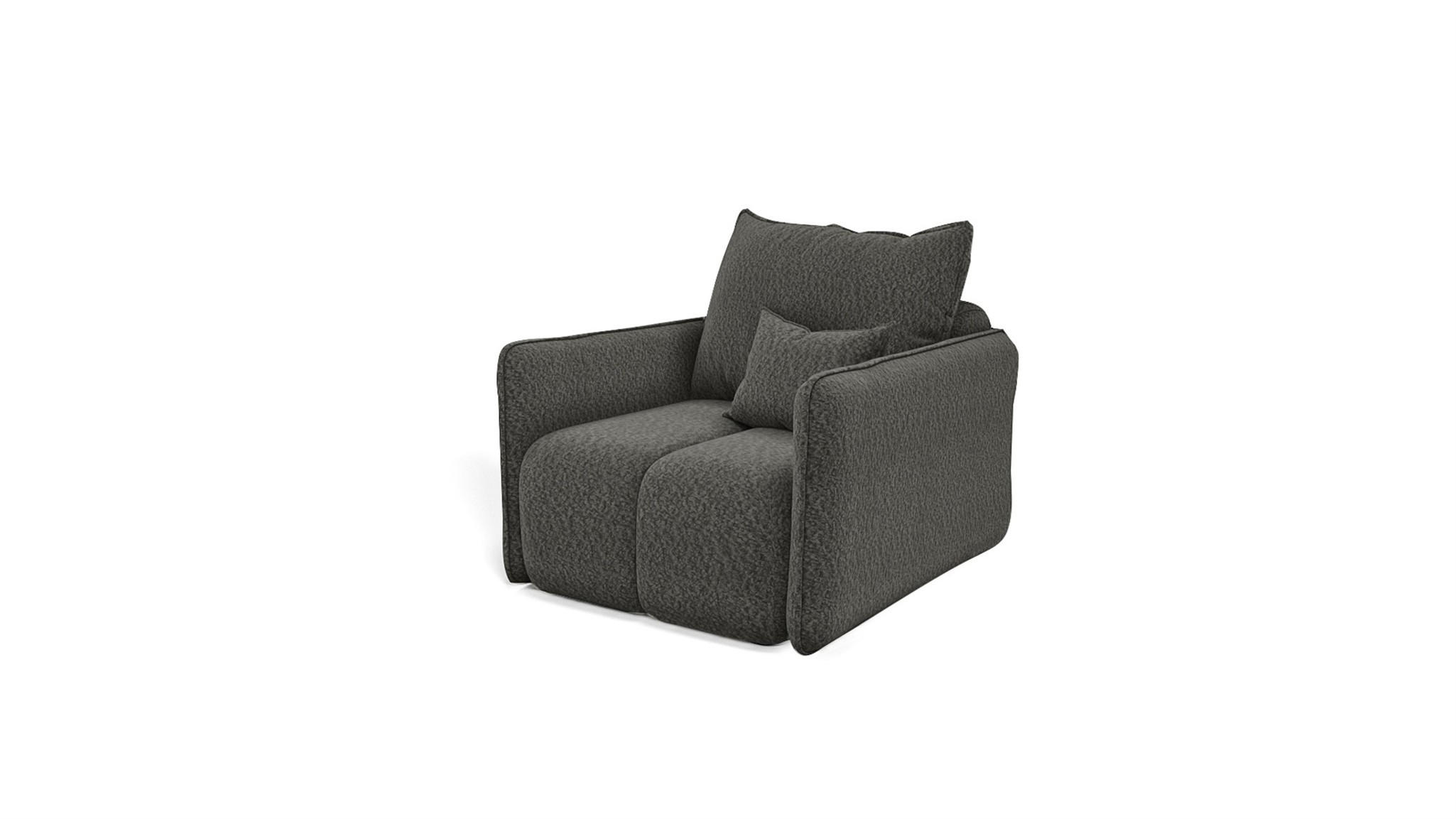 SESSEL Morgano - Anthrazit, Holzwerkstoff/Textil (85/86/102cm) - Fun Möbel