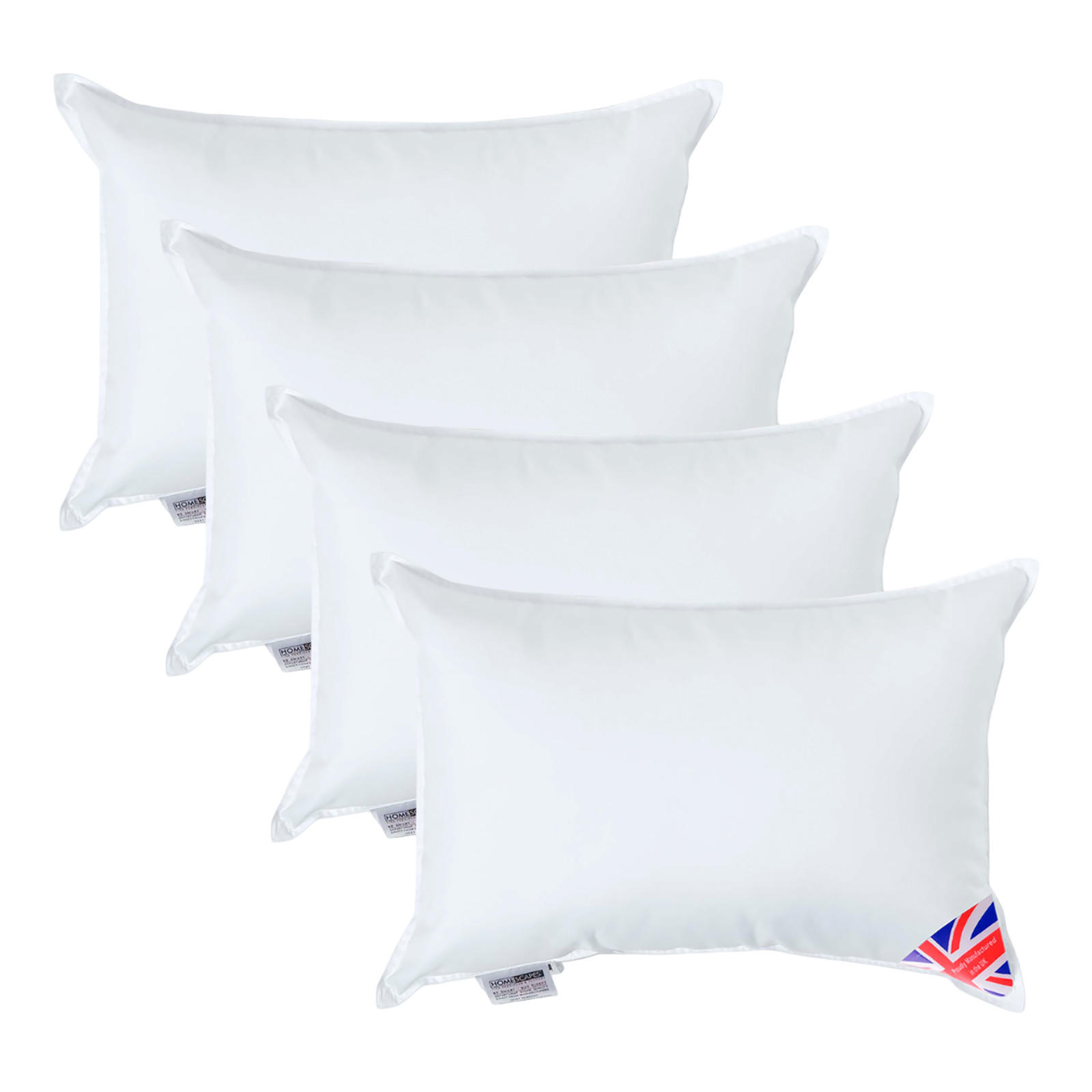 FÜLLKISSEN 4er-Set – 30/40 cm, Super-Mikrofaser - Weiß, Textil (30/40cm) - Homescapes