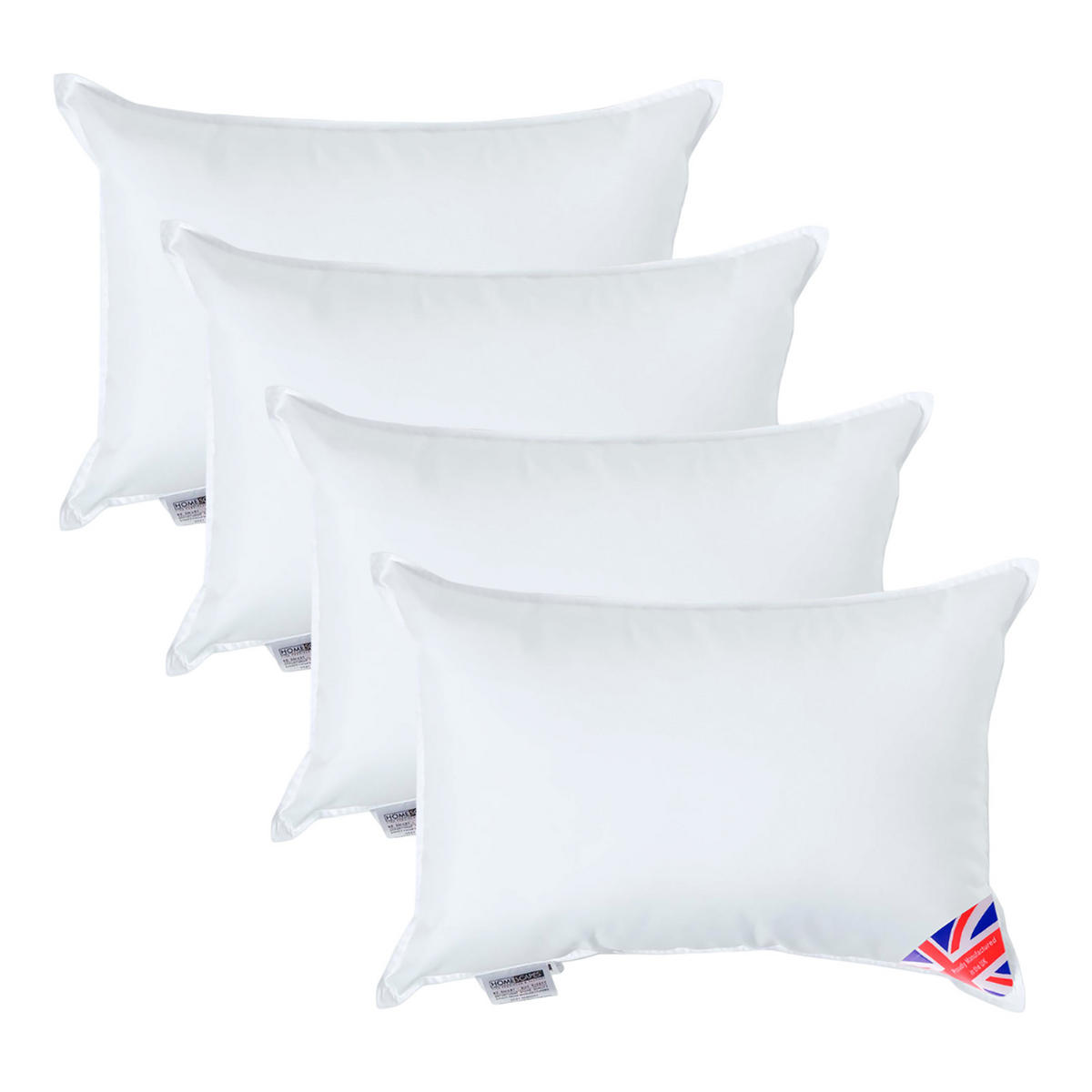 FÜLLKISSEN 4er-Set – 30/40 cm, Super-Mikrofaser - Weiß, Textil (30/40cm) - Homescapes