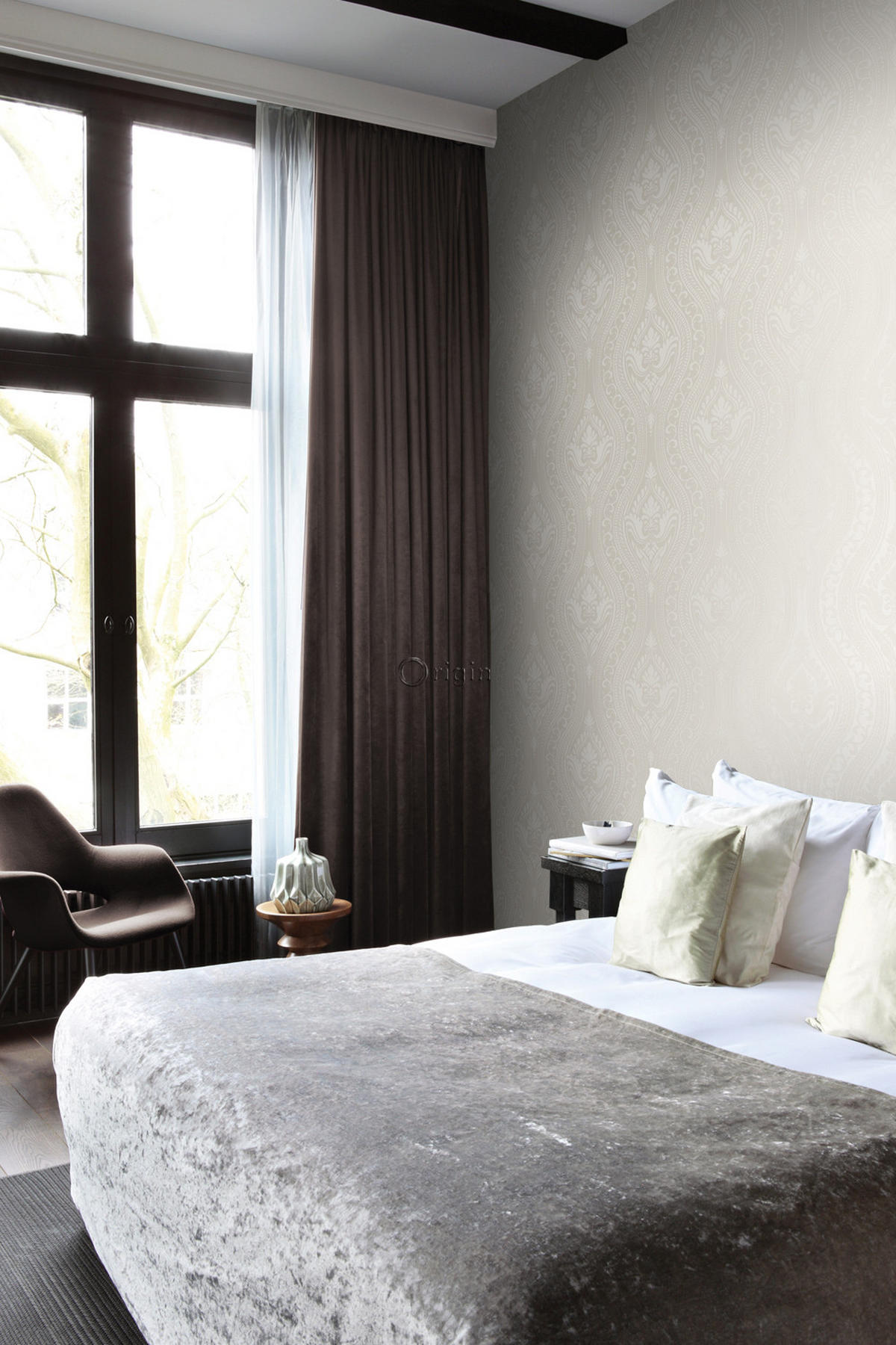TAPETE Ornamente 53 cm x 10.05 m - Grau, Papier (53/1000cm) - Origin Wallcoverings
