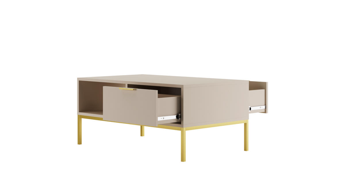 COUCHTISCH Austin_100 60/45/100 - Kaschmir/Goldfarben, Holzwerkstoff (100/60/45cm) - RAUMHIRSCH FURNITURE