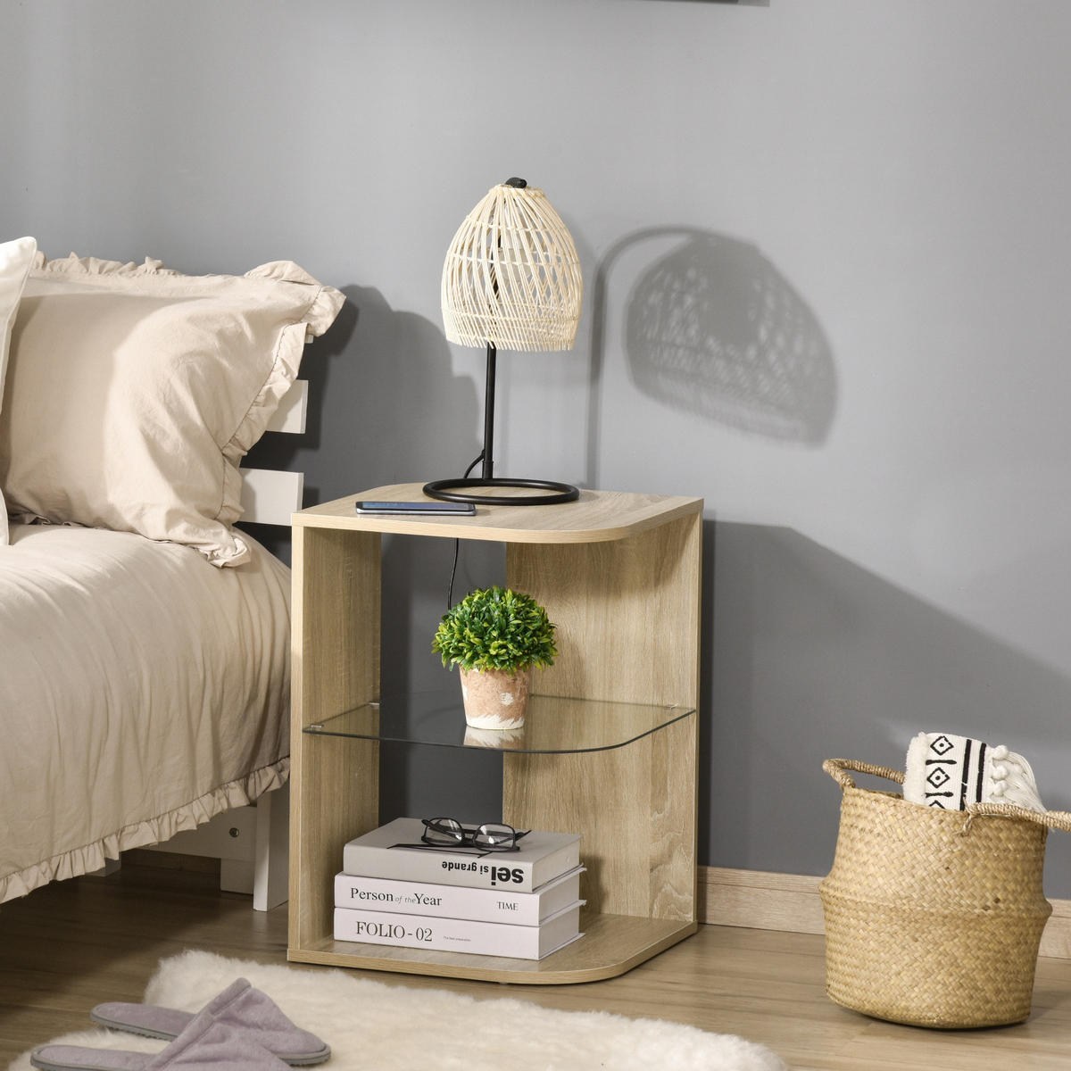 BEISTELLTISCH Beige 1 Stück - Beige, Kunststoff (40/40/56cm) - GiPP