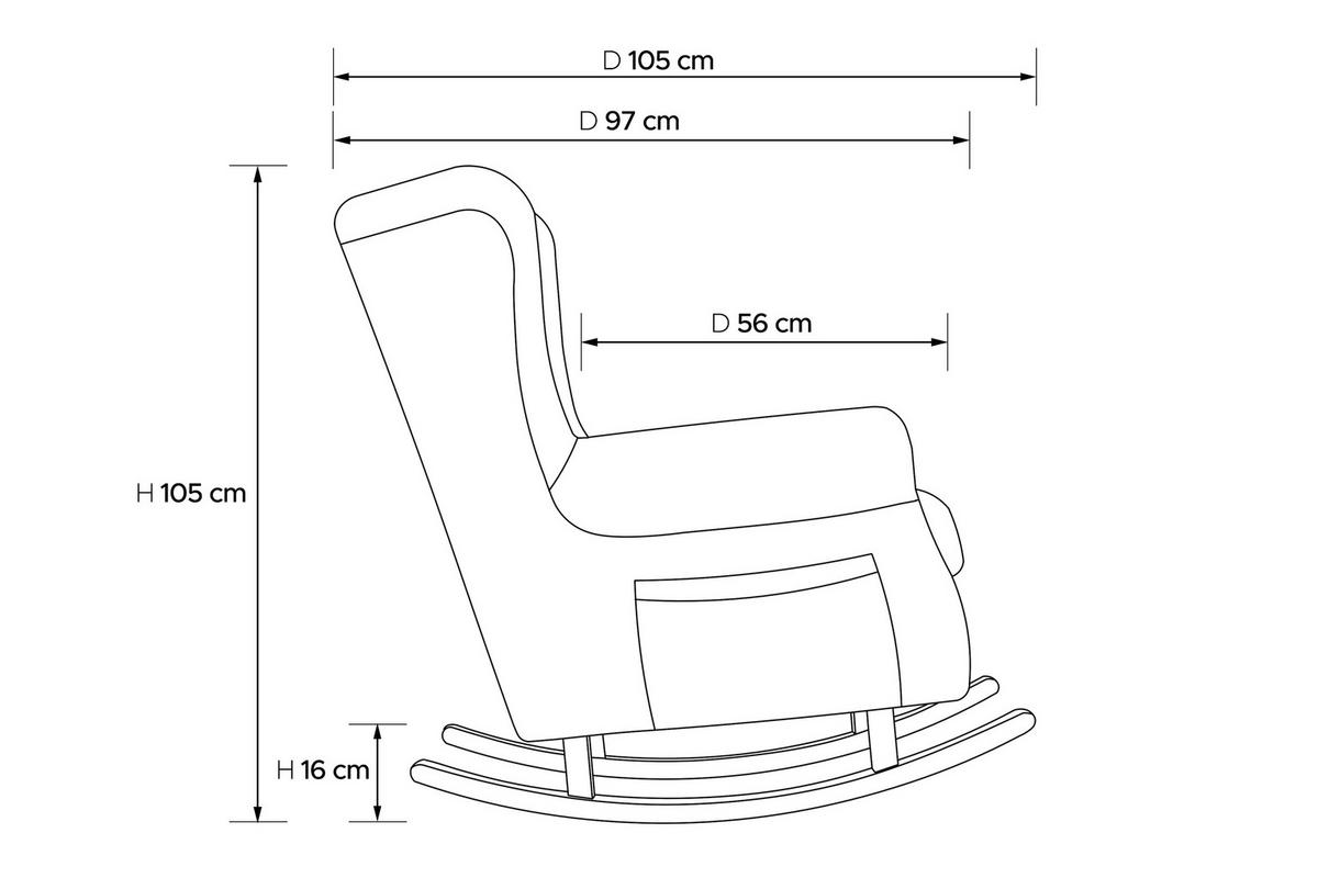 SCHAUKELSESSEL TULES mit Tasche für kleine Gegenstände, Rosé - Pink/Eichefarben, Eichenholz/Holzwerkstoff (80/105/105cm) - KONSIMO®
