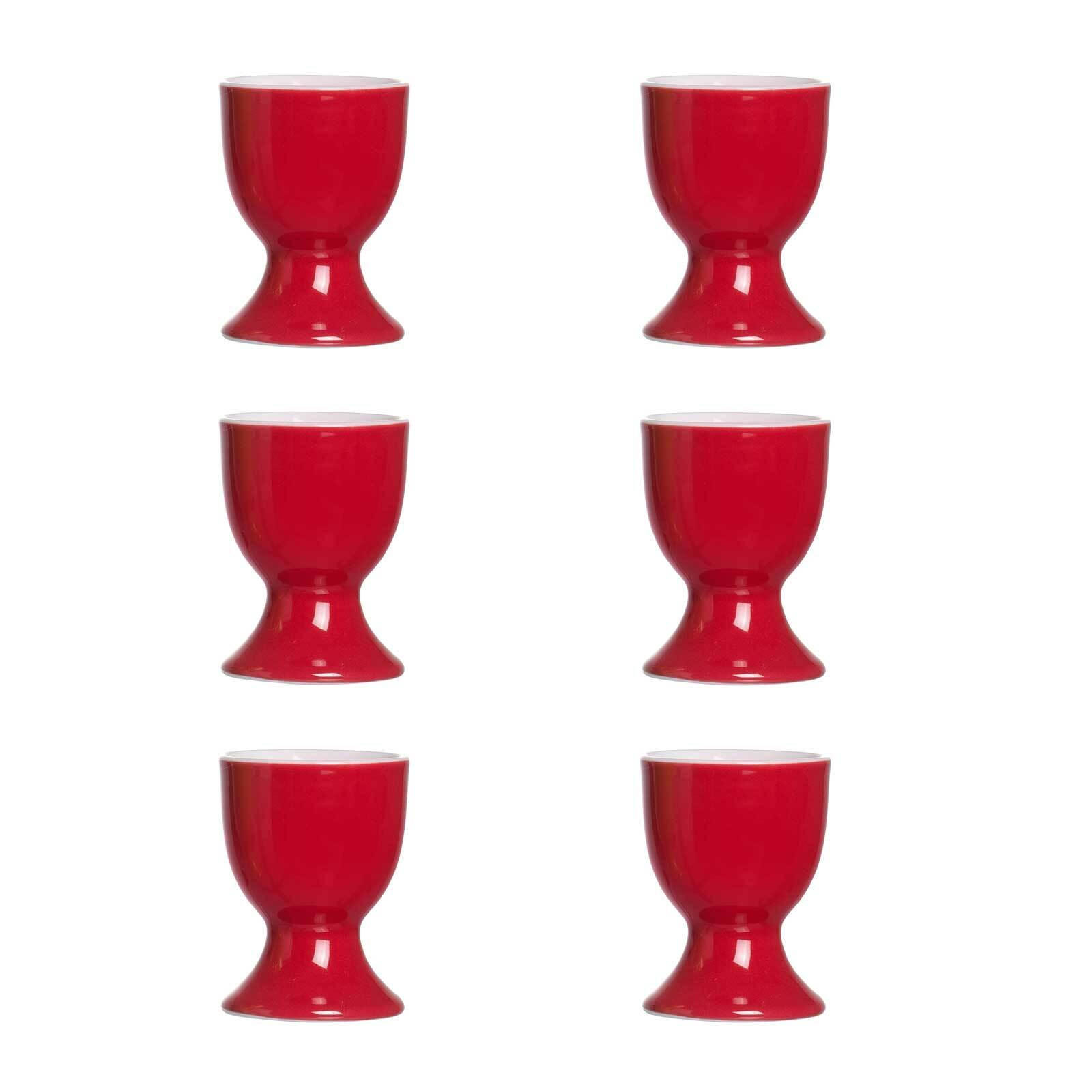 EIERBECHER Doppio Rot ø 5 cm 6er Set - Rot, Keramik (5/6/5cm) - Ritzenhoff Breker