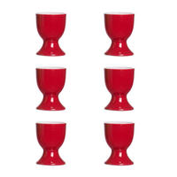 EIERBECHER Doppio Rot ø 5 cm 6er Set - Rot, Keramik (5/6/5cm) - Ritzenhoff Breker