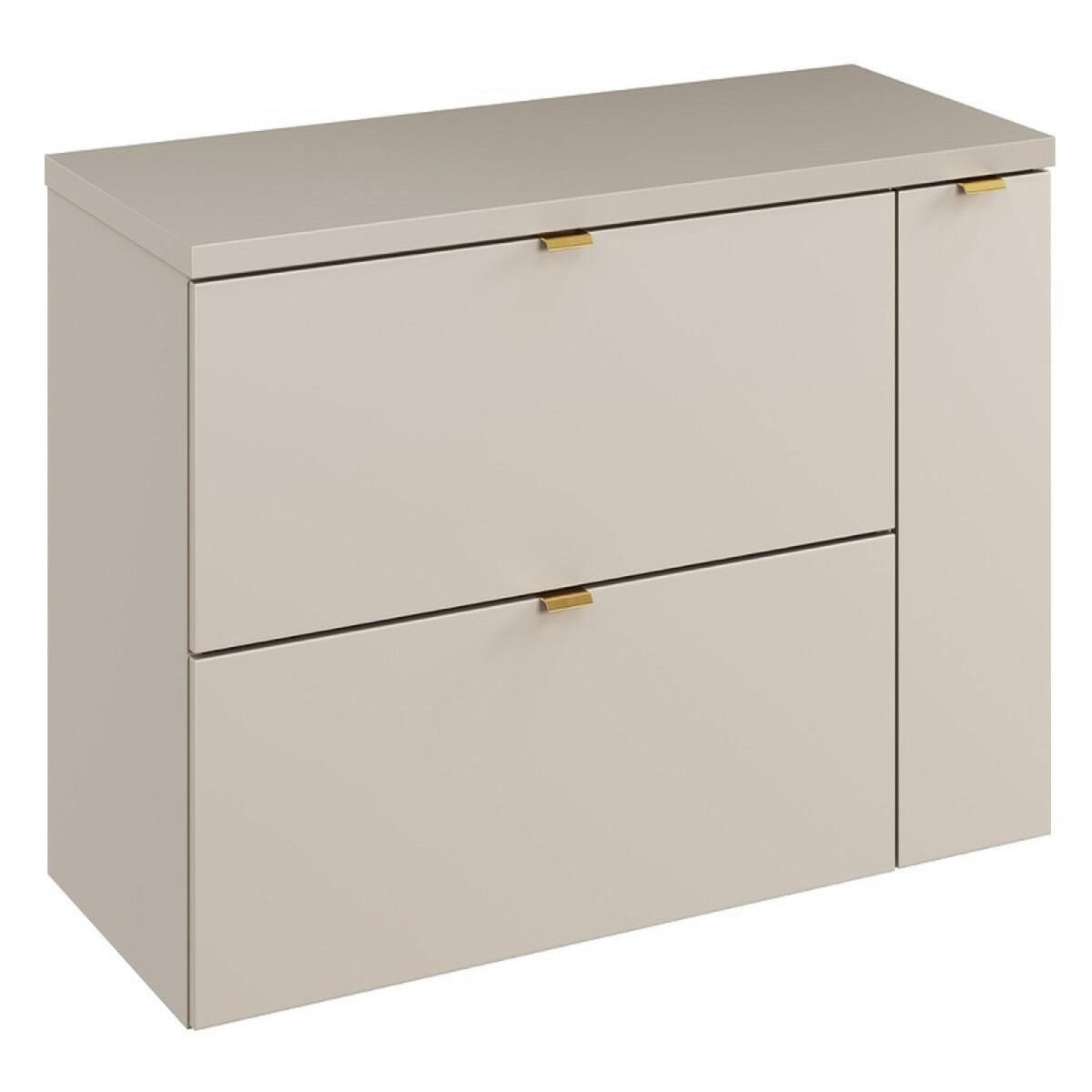 WASCHTISCHUNTERSCHRANK 80 cm 3Teile - Dalia Cashmere D BM358 in Kaschmir/Matt - Kaschmir, Holz (80/50/48cm)
