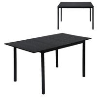 ESSTISCH Composite wood in Schwarz - Schwarz, Holzwerkstoff (160/80/75cm) - Meubles Cosy