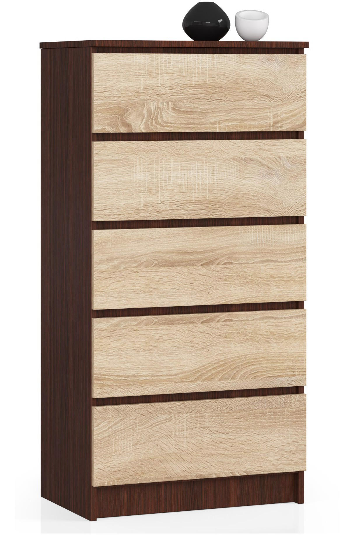 Akord Kommode Wenge, Sonoma Eiche 60x121x40 cm