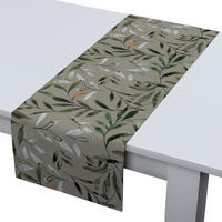 TISCHLÄUFER Eden, grau und grün, 40x130 cm - Grau, Textil (40/130cm) - Dekoria
