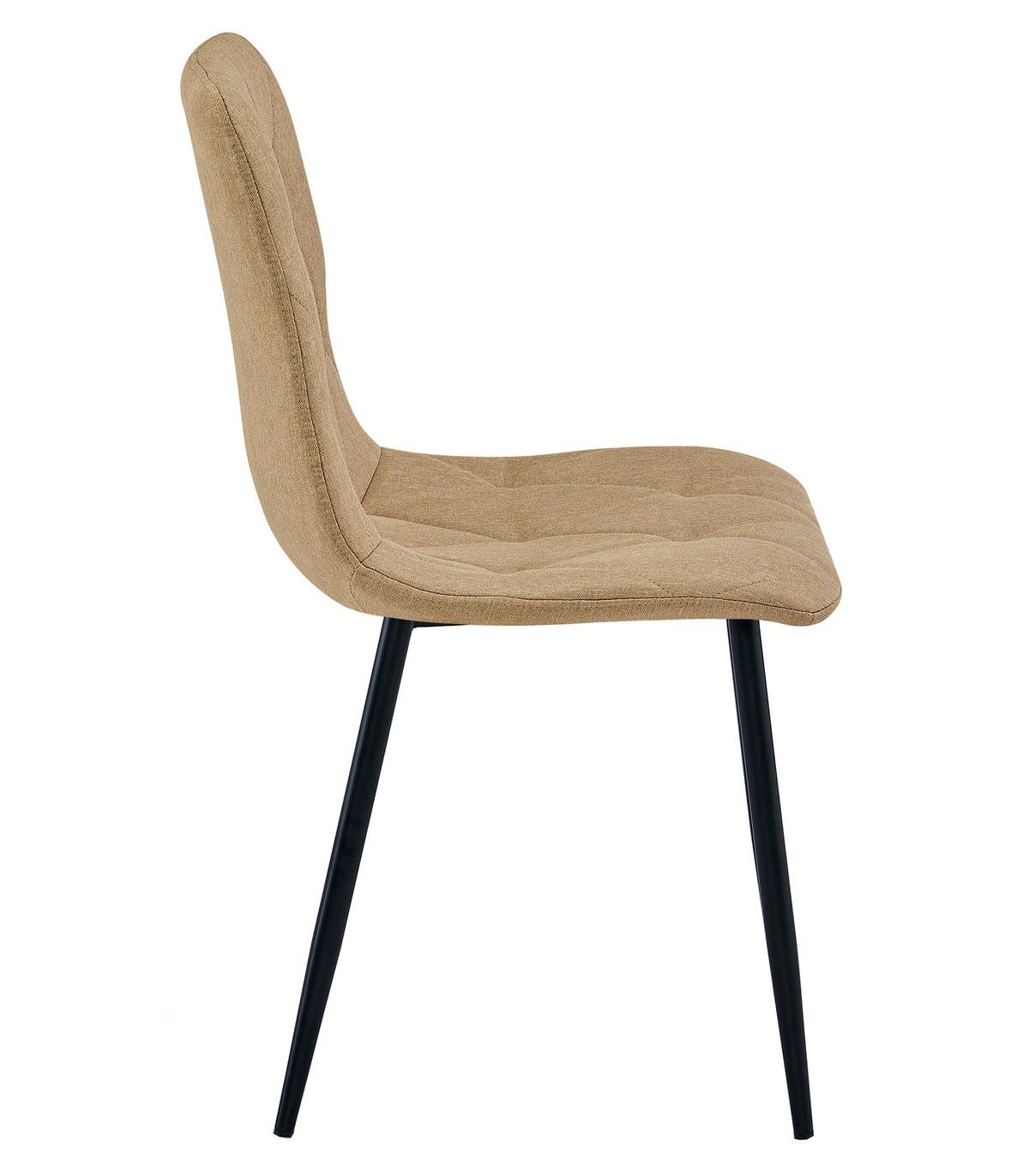 ESSZIMMERSTUHL 4-er Set TYRA brauner Sitz, schwarze Beine - Schwarz/Braun, Textil (44.5/87/54.5cm) - Valora