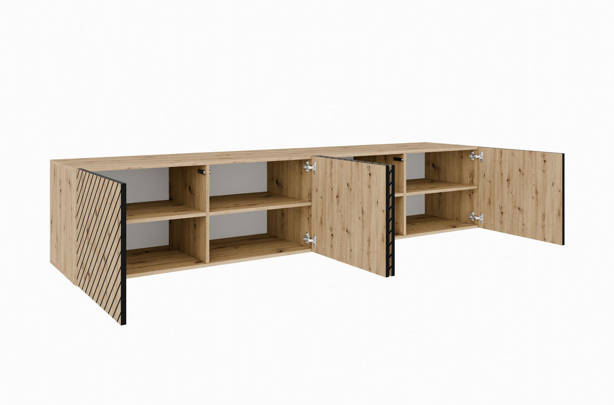 TV-SCHRANK SENTO - Eiche Artisan, Holzwerkstoff (300/41/40cm) - Meblini