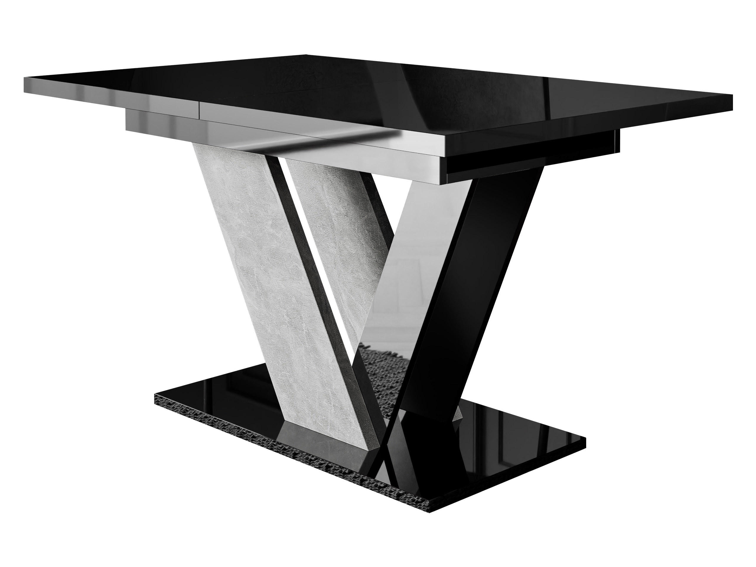 ESSTISCH ausziehbar Dubai - Schwarz Hochglanz, Holzwerkstoff (80/120/76cm) - MIRJAN24