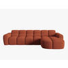 ECKSOFA rechts Lisa aus strukturiertem Stoff koralle 4 Sitzplätze - Koralle, Textil (170/310cm) - Micadoni