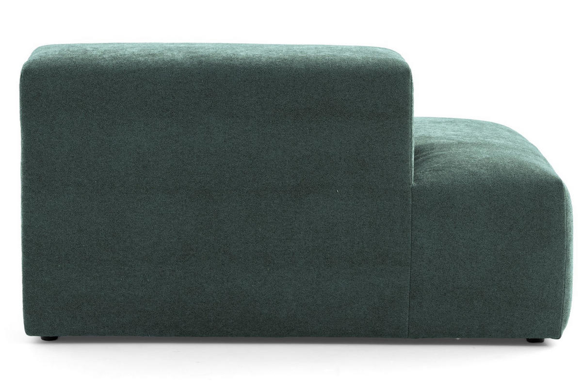 3-SITZER modulares Sofa HEAVEN SET 1 Links, Breite 255 cm Webstoff Dunkelgrün - Dunkelgrün/Schwarz, Holz/Kunststoff (255/71/102cm) - Muffo