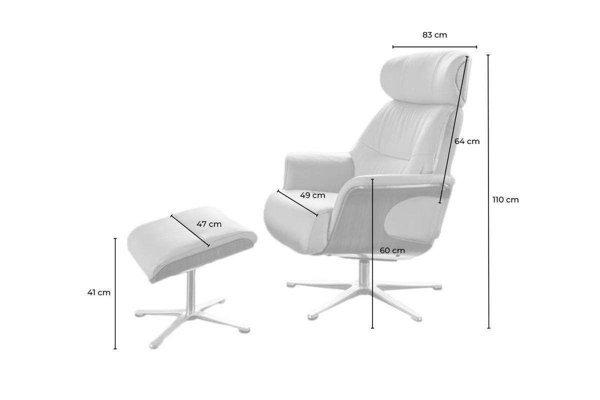 RELAXSESSELSET TOSAR Steingrau Velvet - Silberfarben/Grau, Textil/Metall (83/110/89cm) - KAWOLA