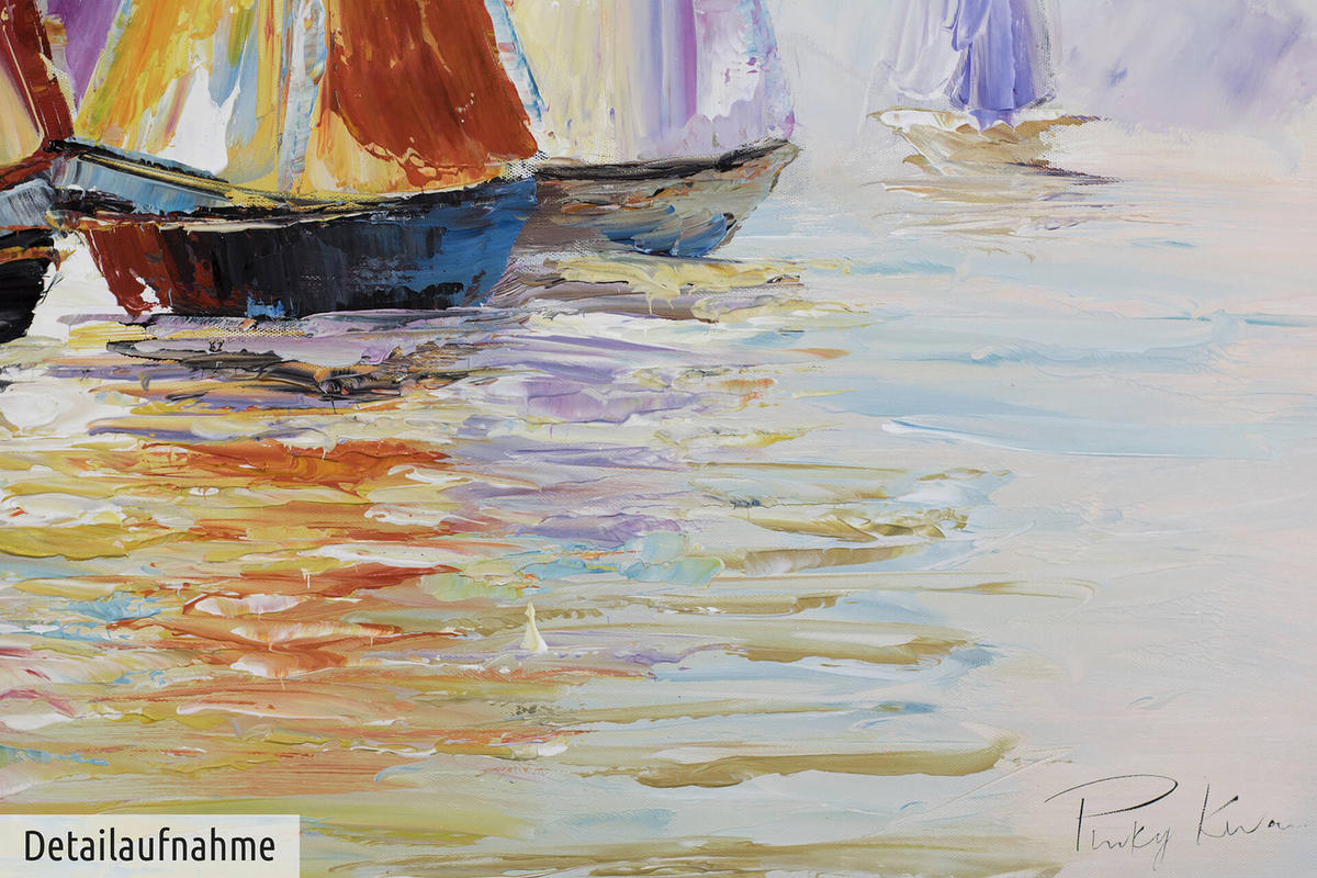 ÖLGEMÄLDE 120/60 cm - Multicolor/Weiß, Holz/Textil (1.6/60cm) - KUNSTLOFT