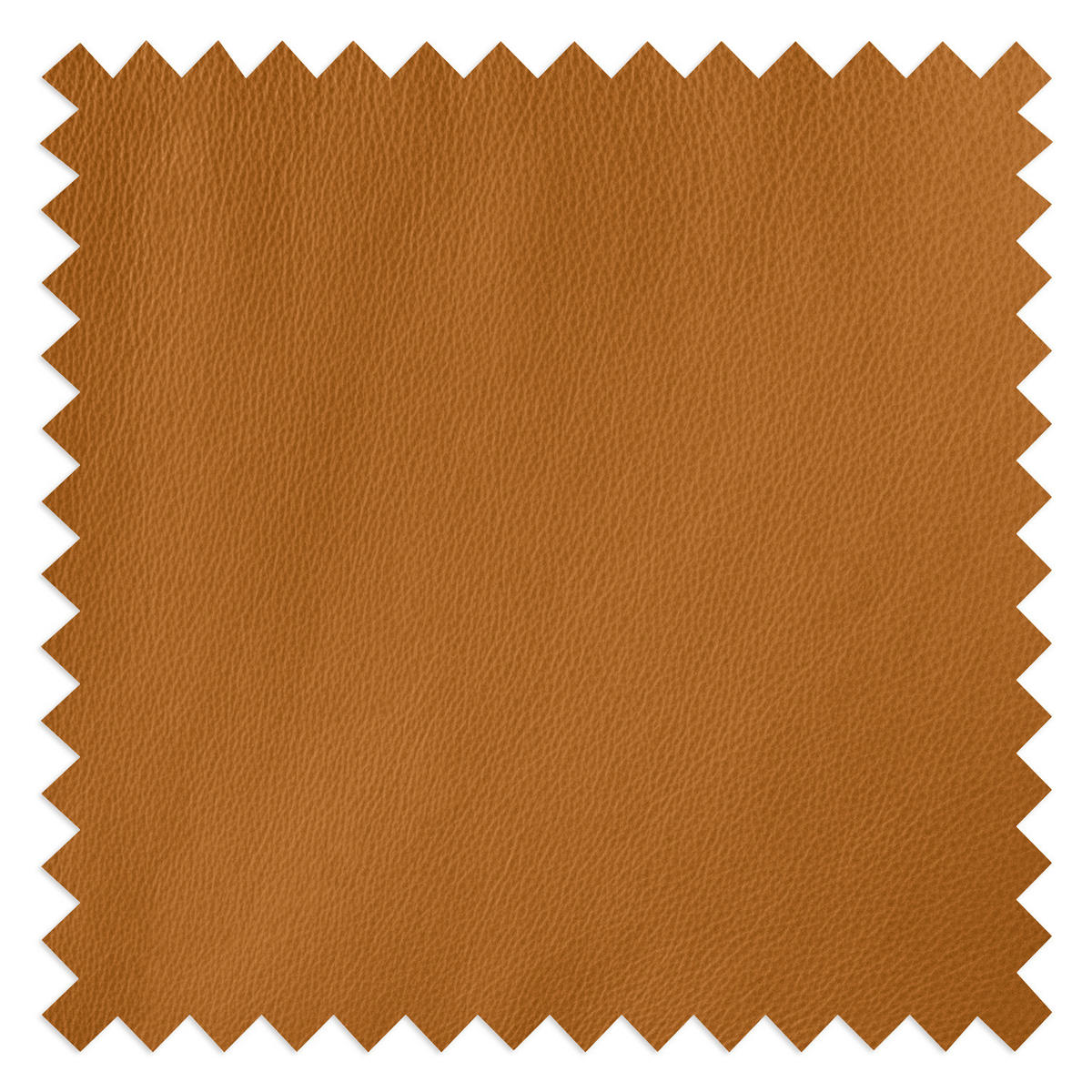 HOCKER mit Kreuzfuß - Cognac/Schwarz, Leder/Metall (54/41/41cm) - home24