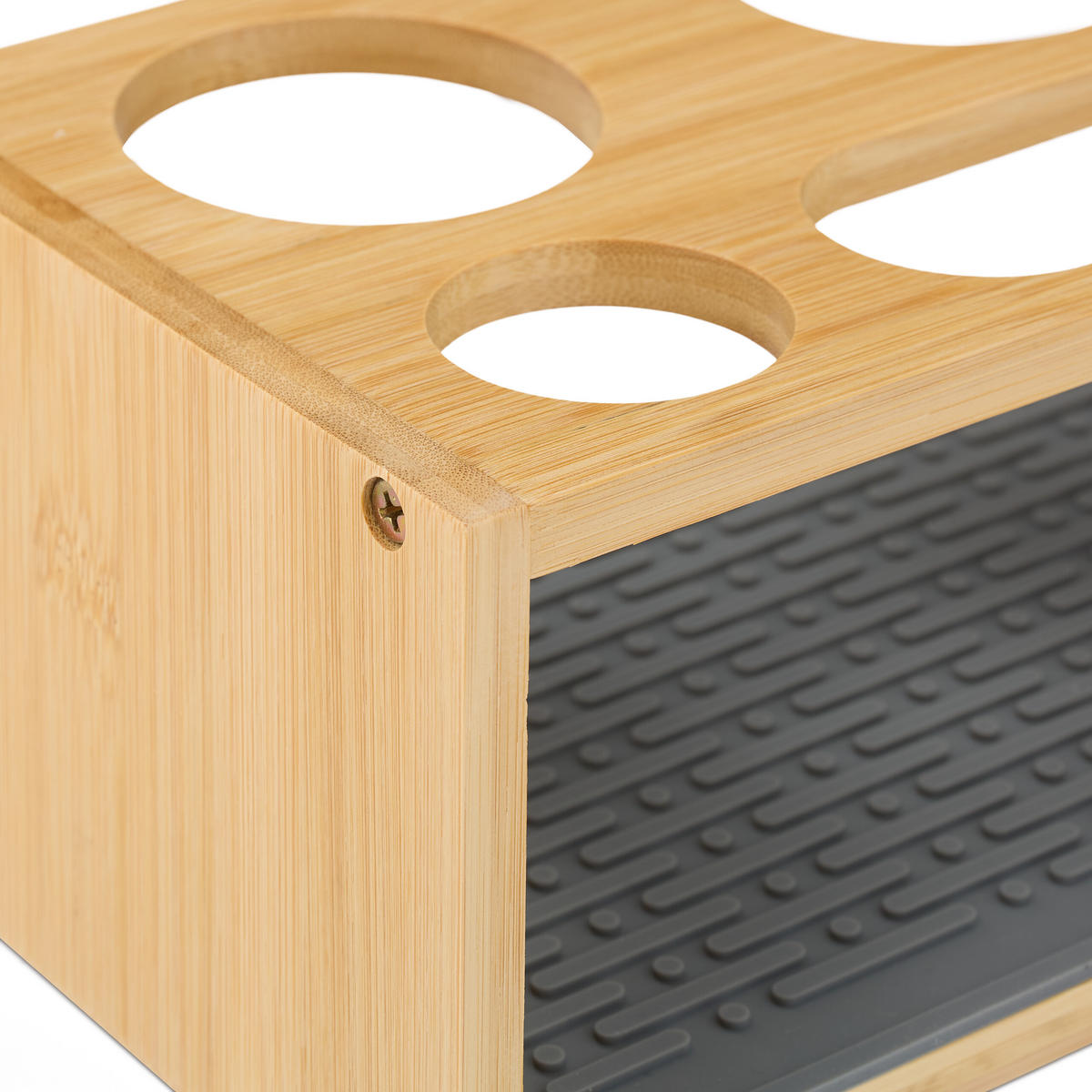 FLASCHENHALTER - Hellbraun, Holz/Kunststoff (31/11/14.5cm) - Relaxdays