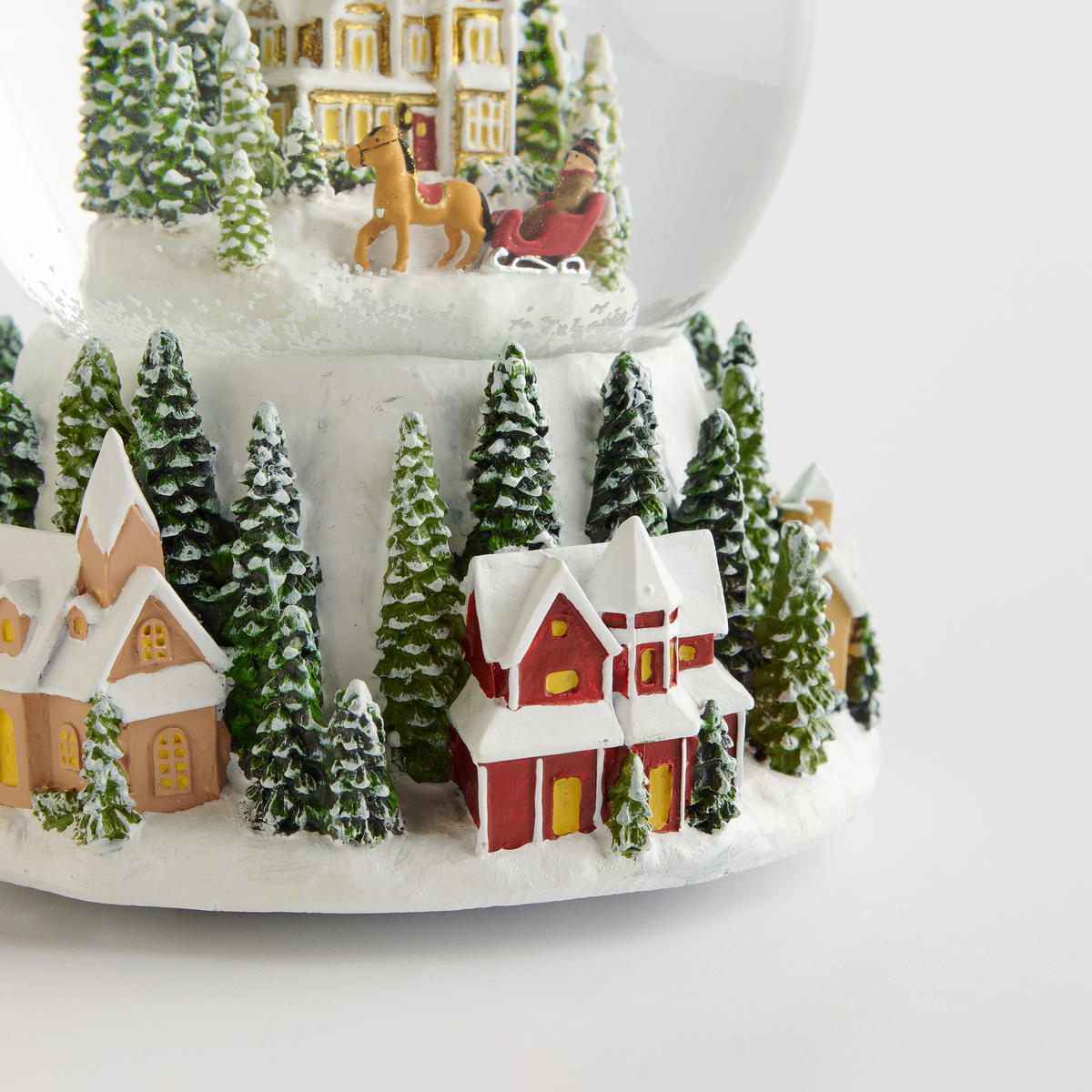 SCHNEEBALL Mit Spieluhr Jollyville - Grün, Glas (14/23.5/14.5cm) - home&you