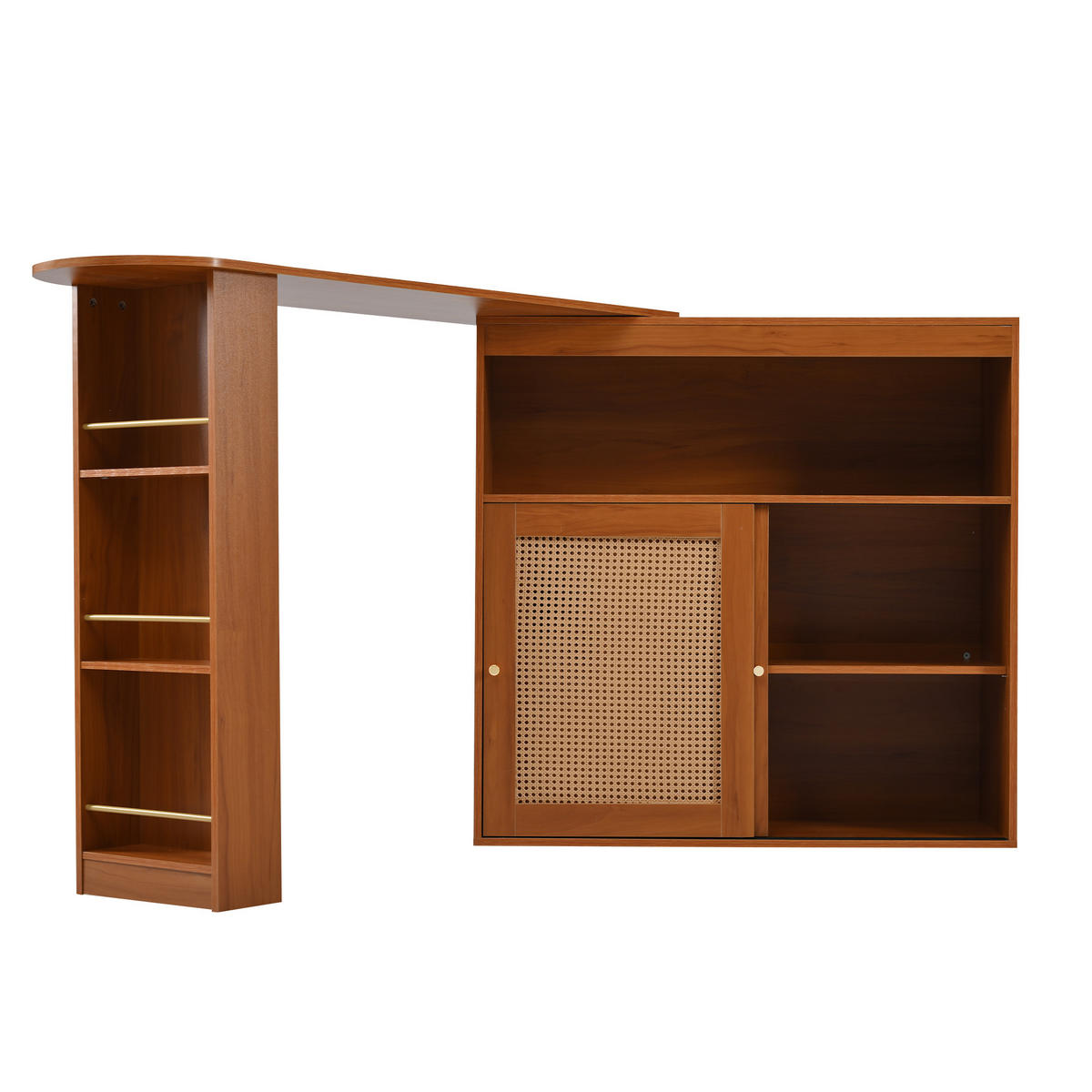 BARTISCH Braun 138-193/39/104 cm - Braun, Holzwerkstoff (39/104/193cm) - Urban Meuble