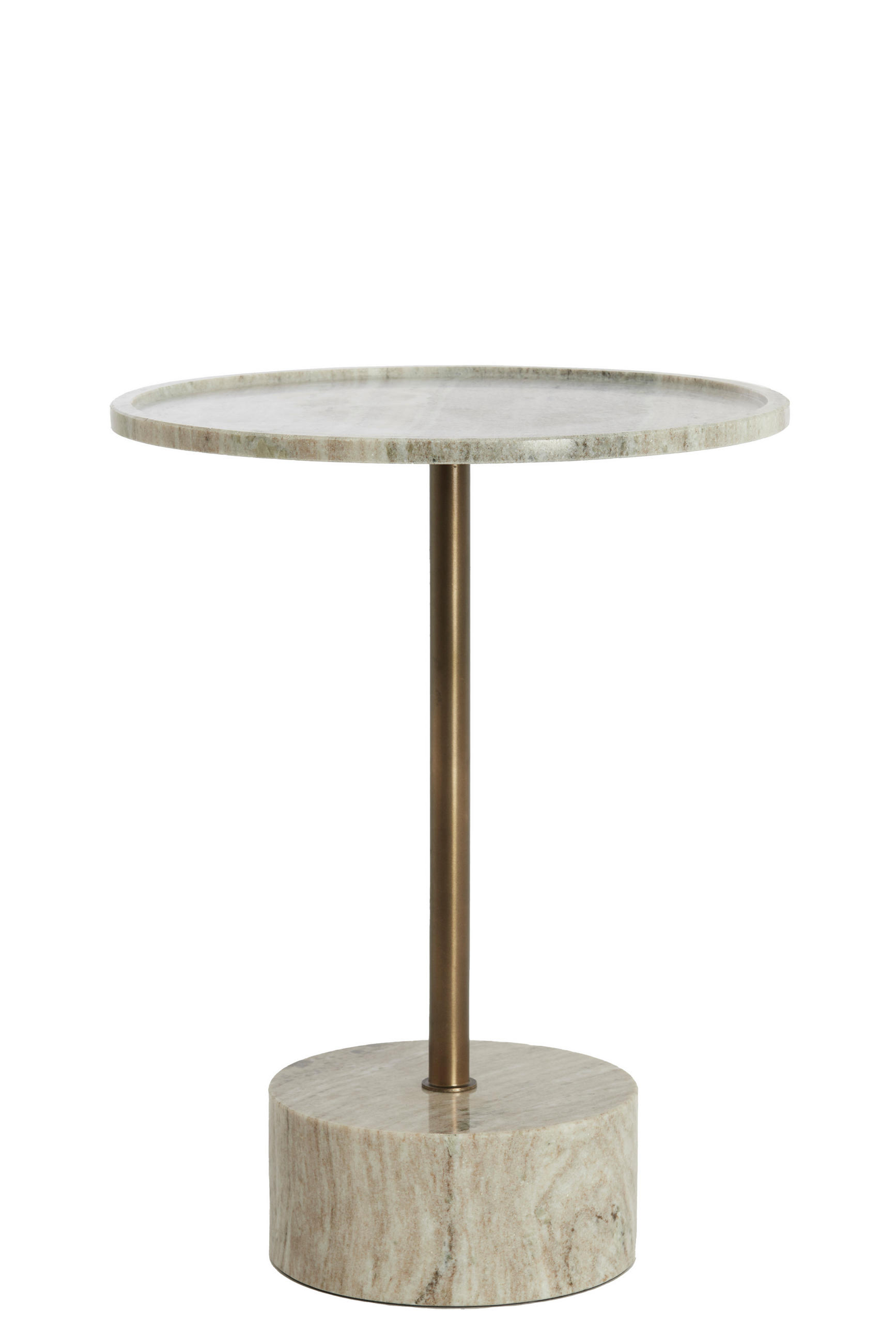 BEISTELLTISCH Civita Braun 41/41/53 cm - Graubraun, Stein (41/41/53cm) - Light & Living