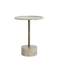 BEISTELLTISCH Civita Braun 41/41/53 cm - Graubraun, Stein (41/41/53cm) - Light & Living