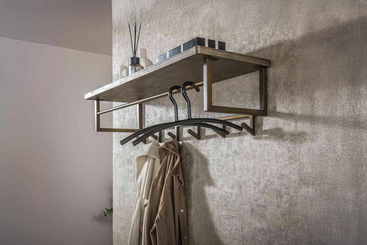GARDEROBE AUREA Bronze Metall - Bronzefarben, Metall (100/26/33cm) - KAWOLA