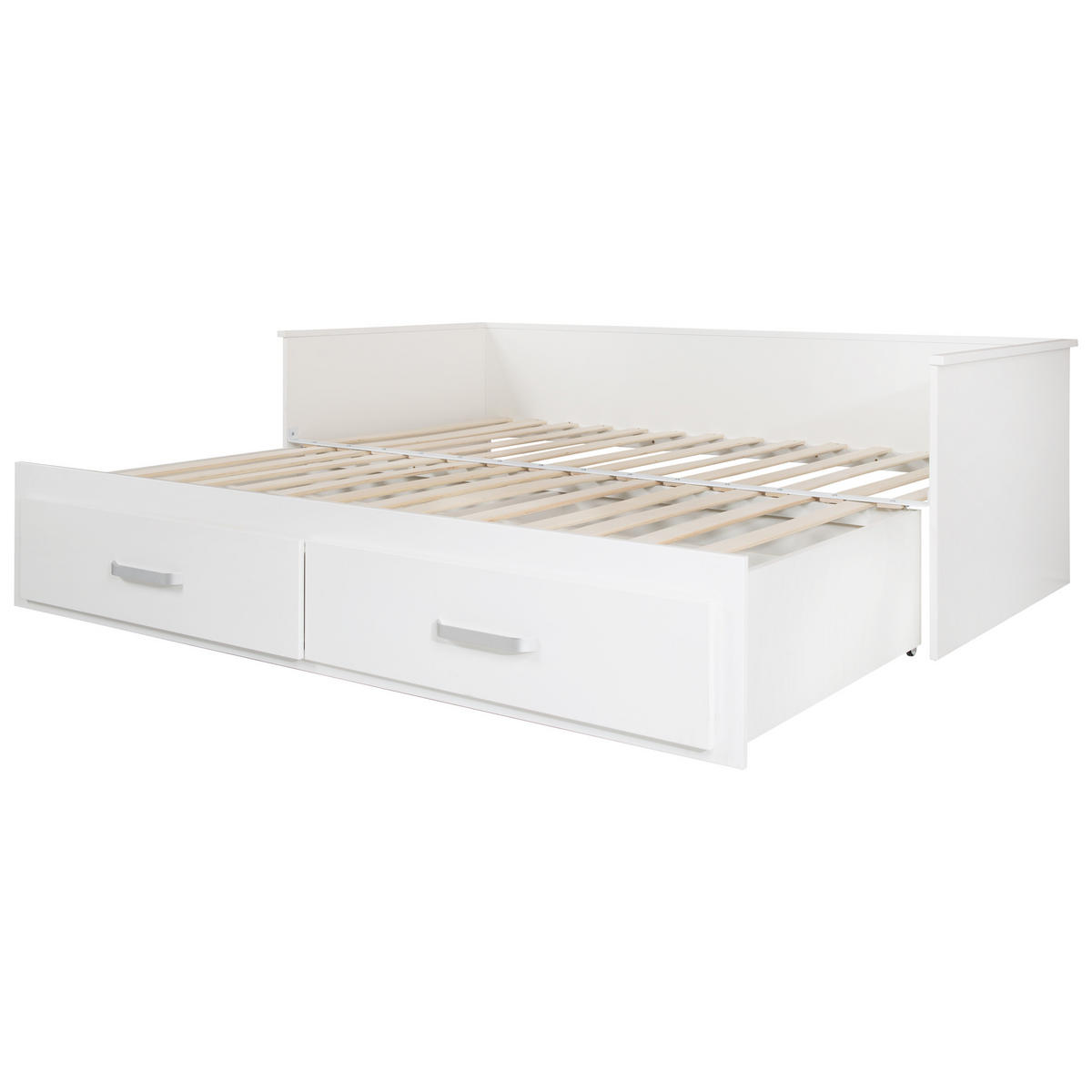 TAGESBETT Moritz 90x200 cm bis 180x200 cm - Weiß, Holzwerkstoff (90/200cm) - Roba