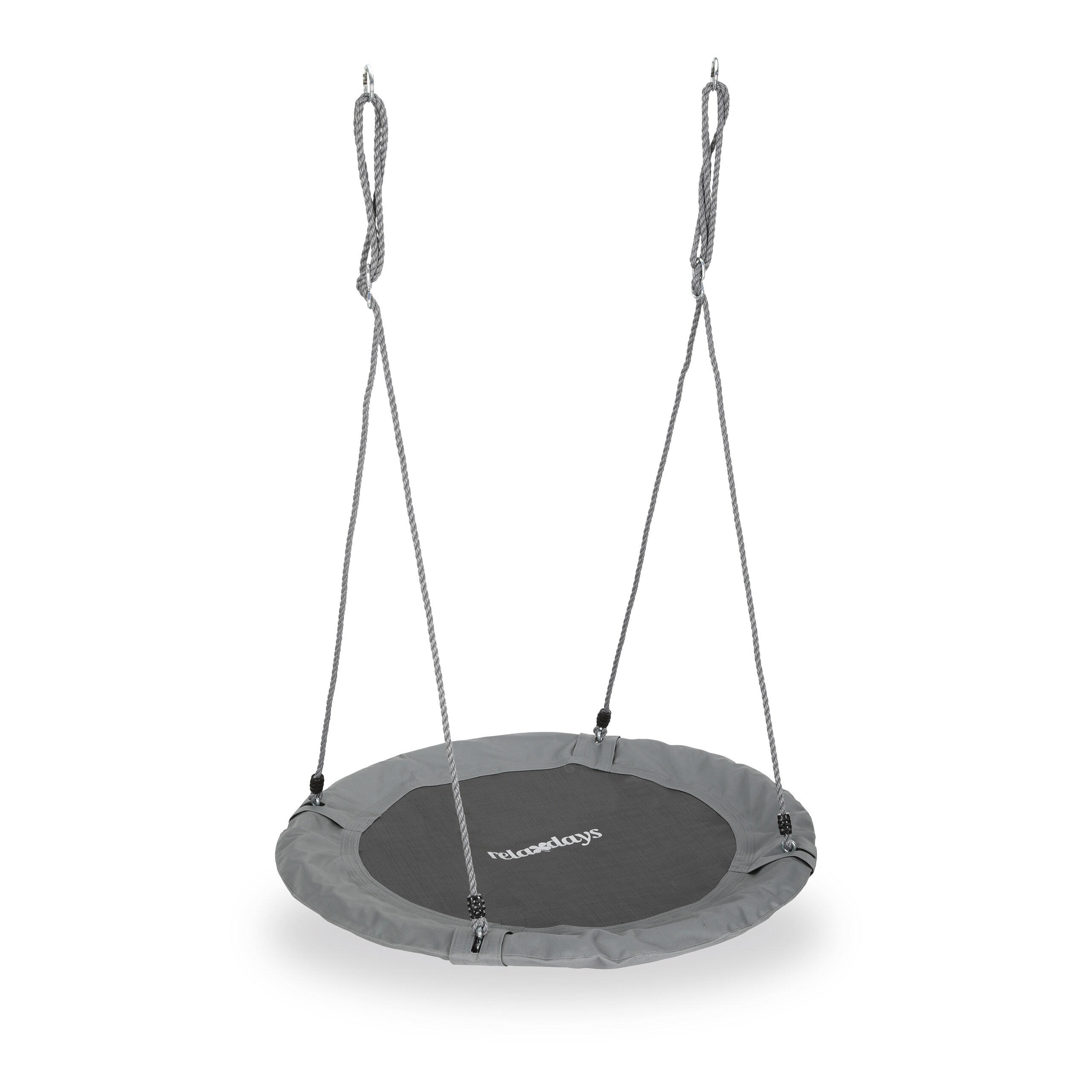 NESTSCHAUKEL Grau höhenverstellbar 90 cm - Multicolor, Kunststoff/Metall (90/150/90cm) - Relaxdays