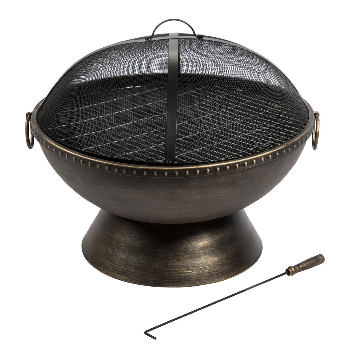 FEUERSTELLE kupferfarben - Bronzefarben, Metall (76/70/70cm) - Teamson Home