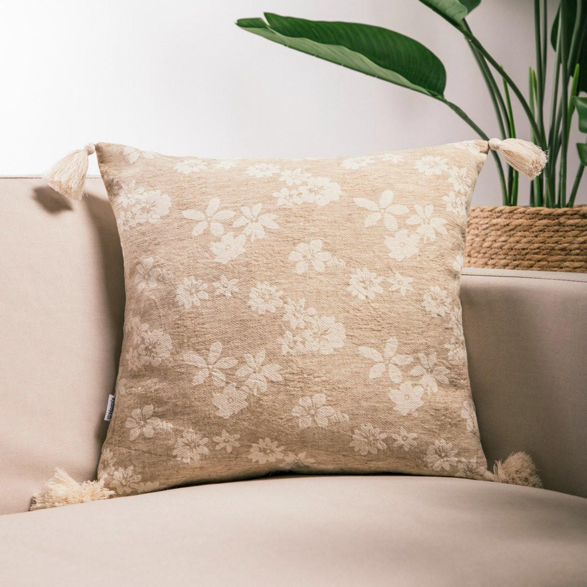 KOPFKISSENBEZUG Domis 45/45 cm - Beige, Textil (45/45cm) - Homla